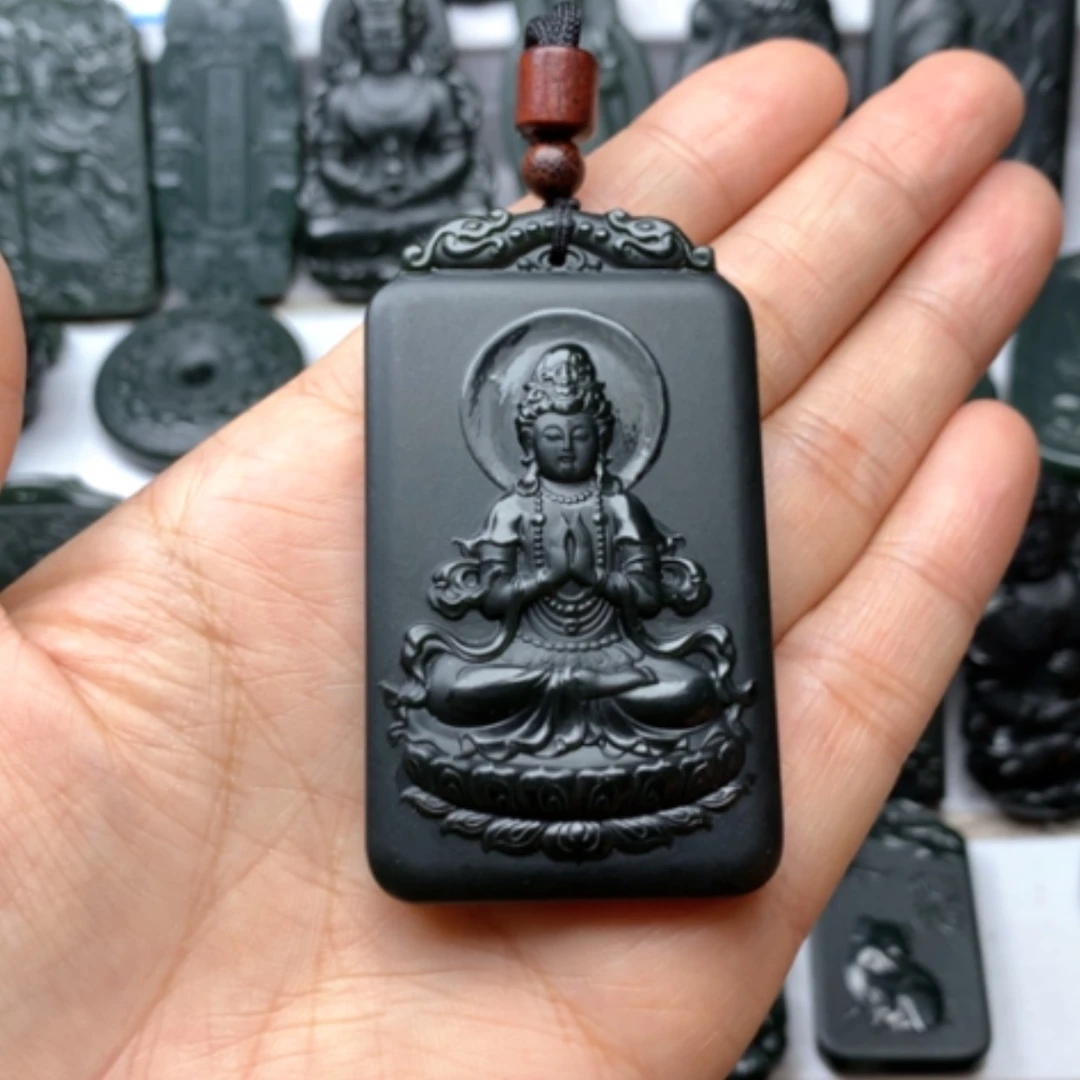 【闪购商品】颈饰未镶嵌和田玉双面雕刻