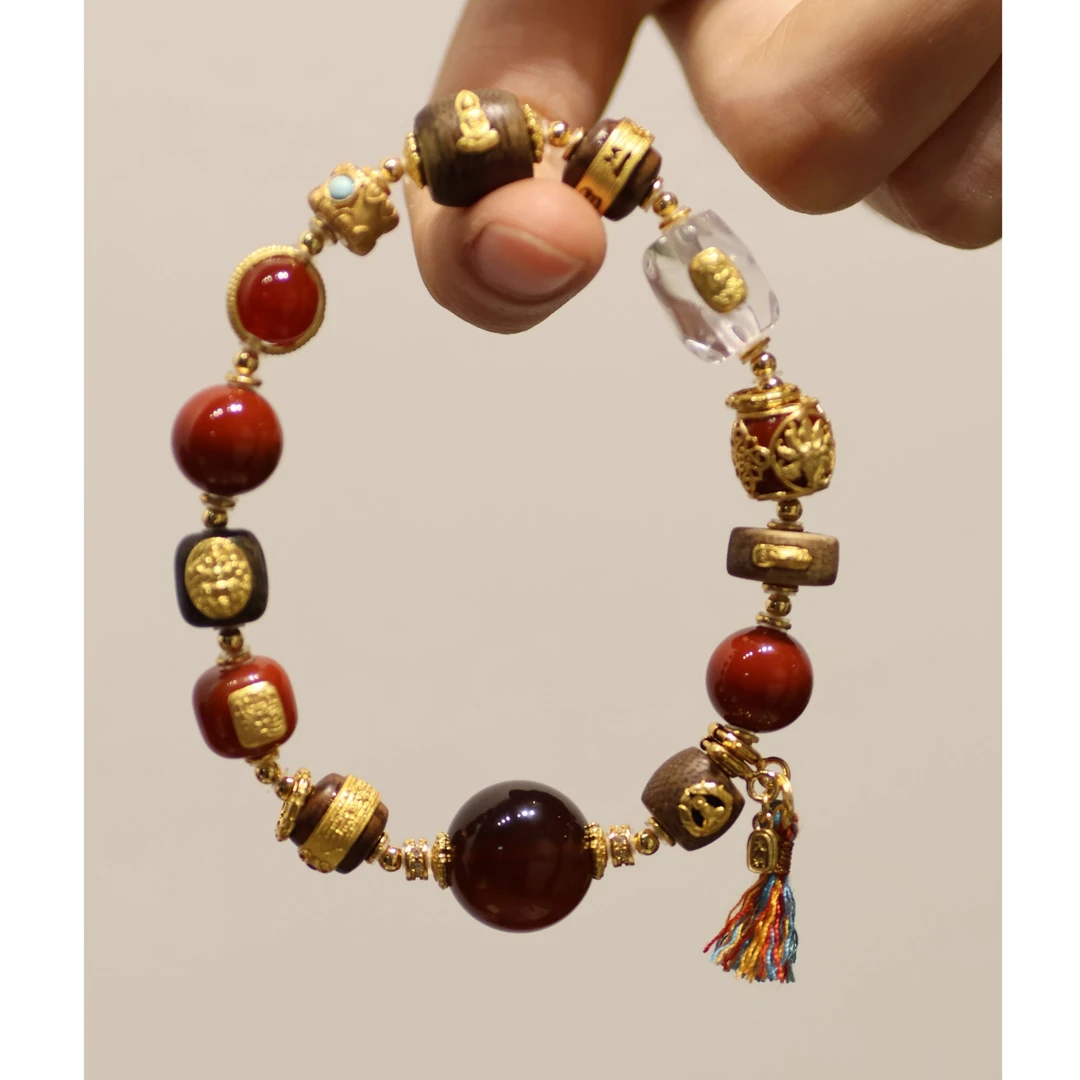 今喜原创设计玛瑙多宝手串J1026【多样性发一】珠径10+mm