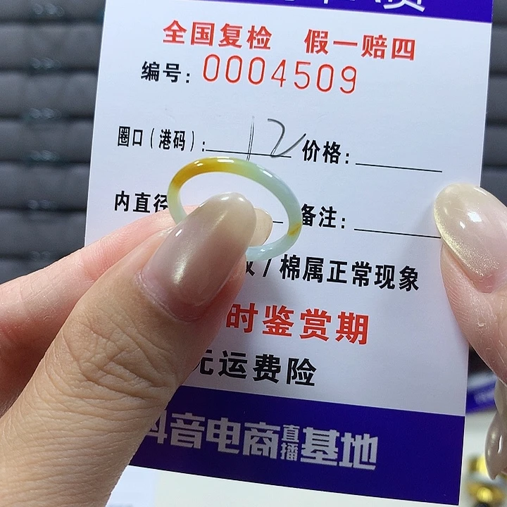 翡翠未镶嵌戒圈4509