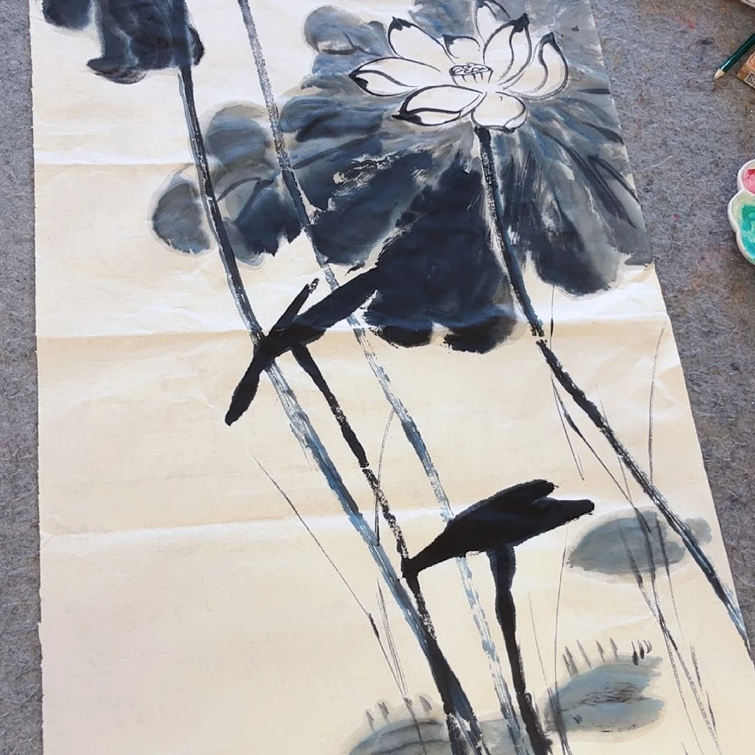 国画上***∽侯果山老师亲笔手绘作品朵