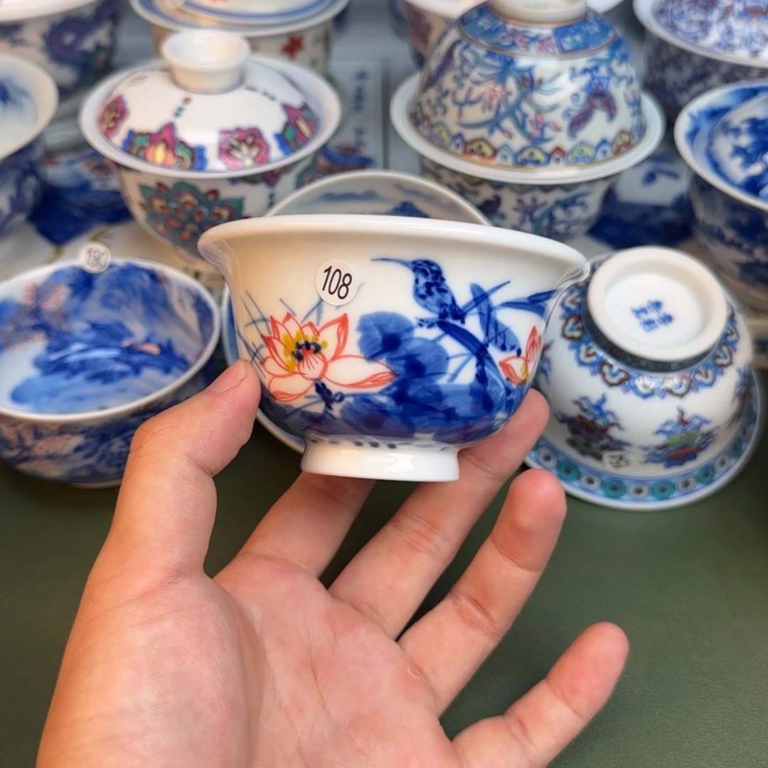 彦祖纯手工手绘茶具108