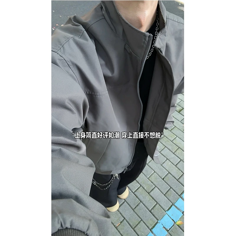 三防工装飞行夹克男春秋季立领户外棒球服外套短款工装冲锋上衣潮