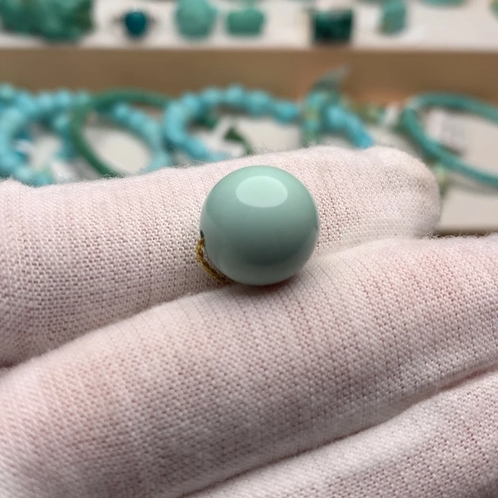 绿松石未镶嵌珠宝奇石13.1mm