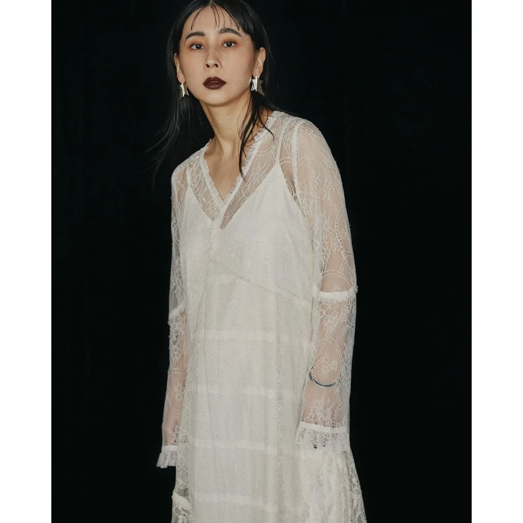 【强哥外贸】会员款 代 重工客供精致刺绣大摆优雅连衣裙