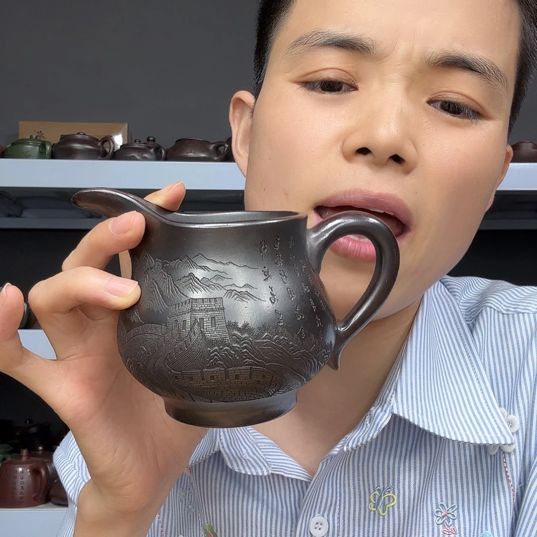 底槽青茶壶民间手艺人全手工制作