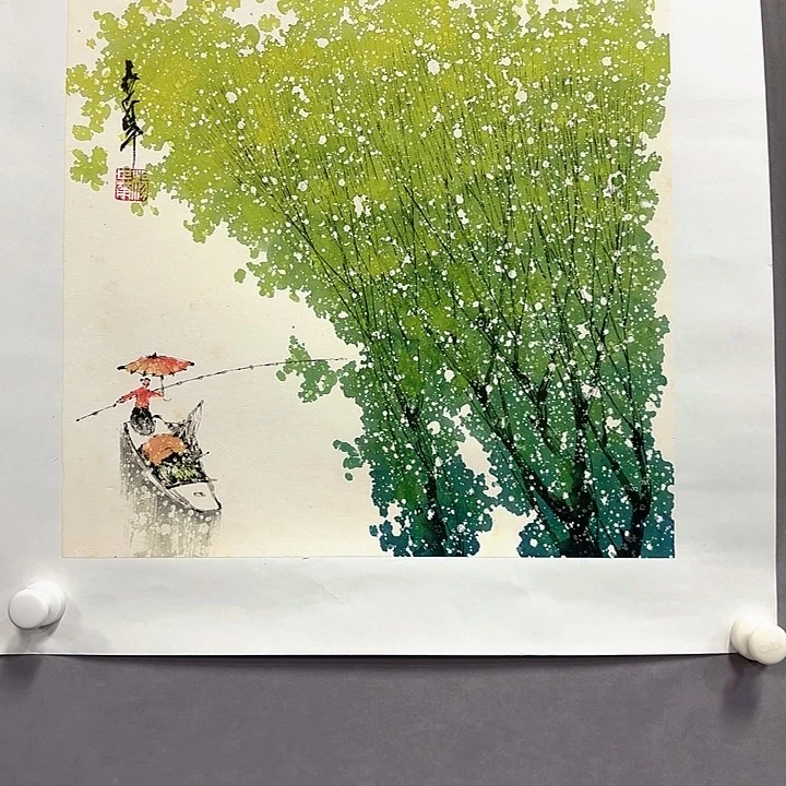 国画亲笔手绘放心去藏
