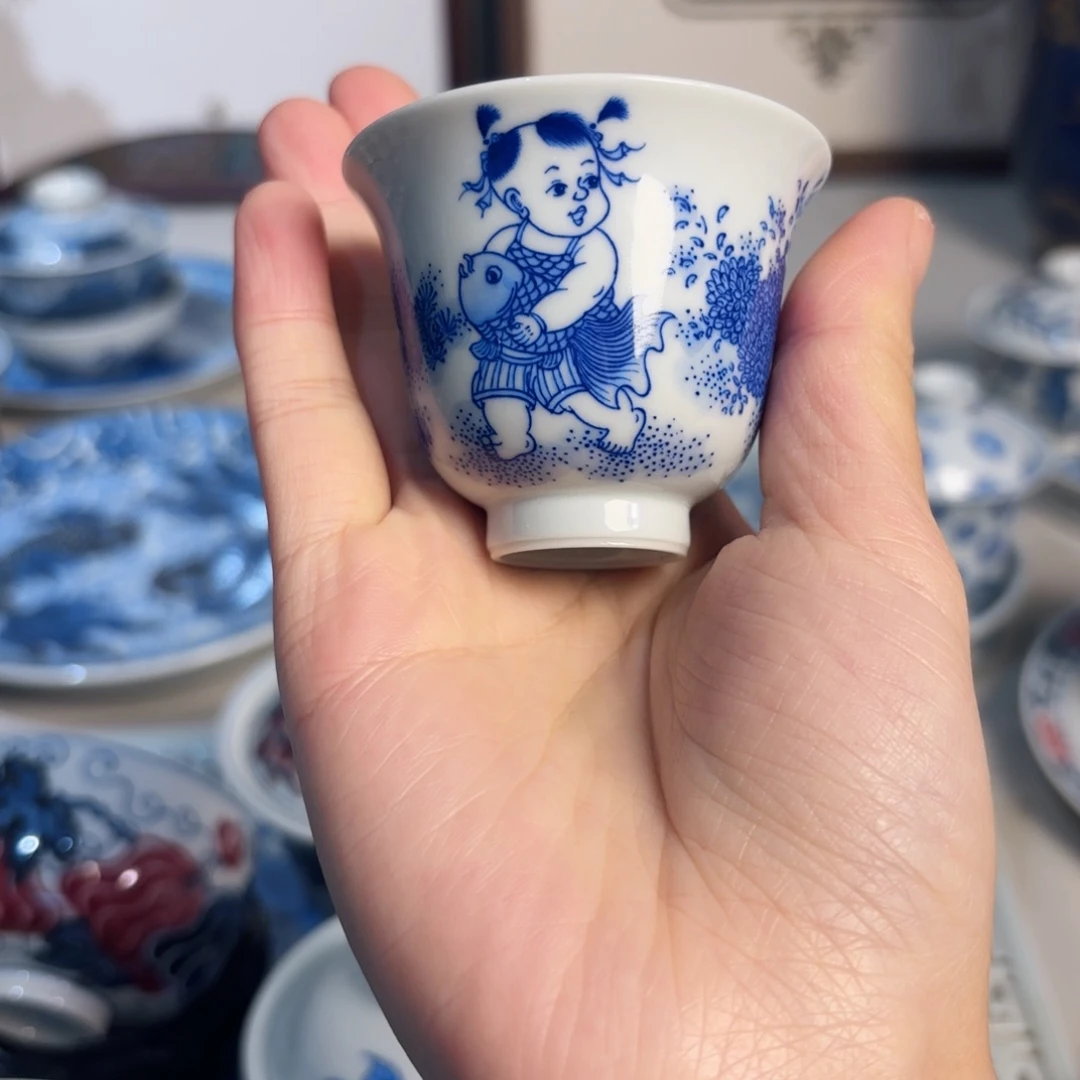 青花童子小铃铛 好看