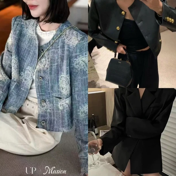 刺绣常规女休闲风新中式短外套百搭宽松设计感时尚