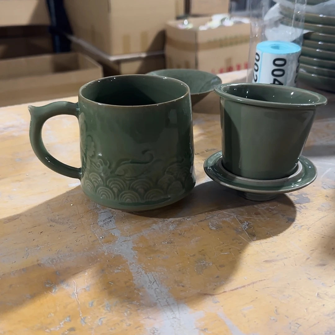 耀州窑茶漏办公杯瑕疵不退换