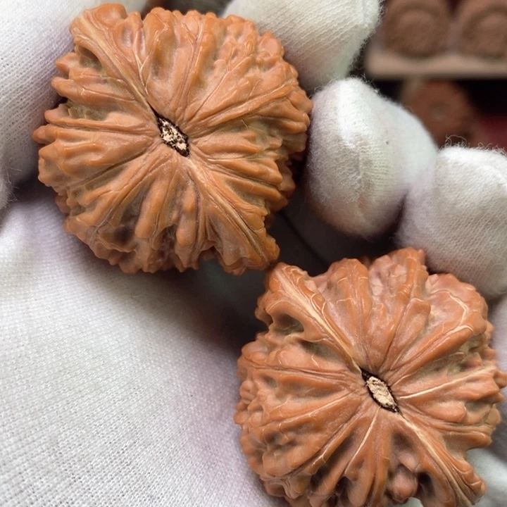 文玩核桃吊坠44全品货头山地红皮原桩磨盘