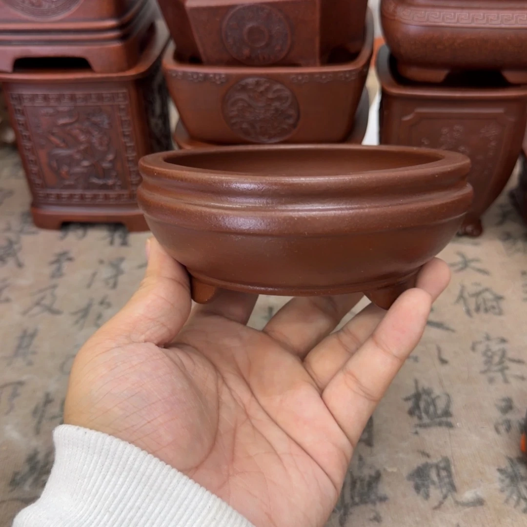 紫砂花盆11x4内经紫砂花盆