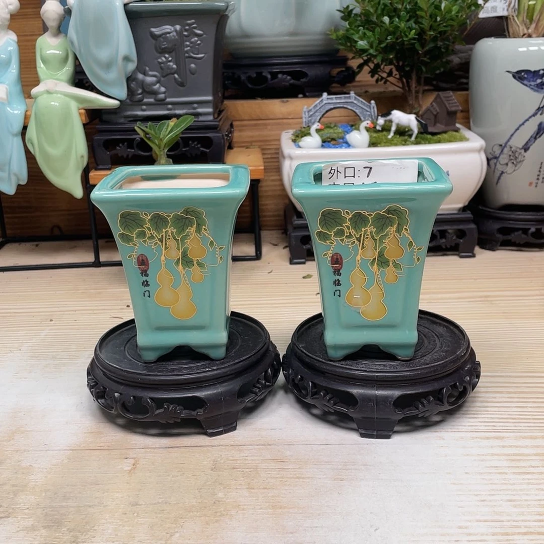 紫砂花盆陶瓷艺术花盆陶瓷