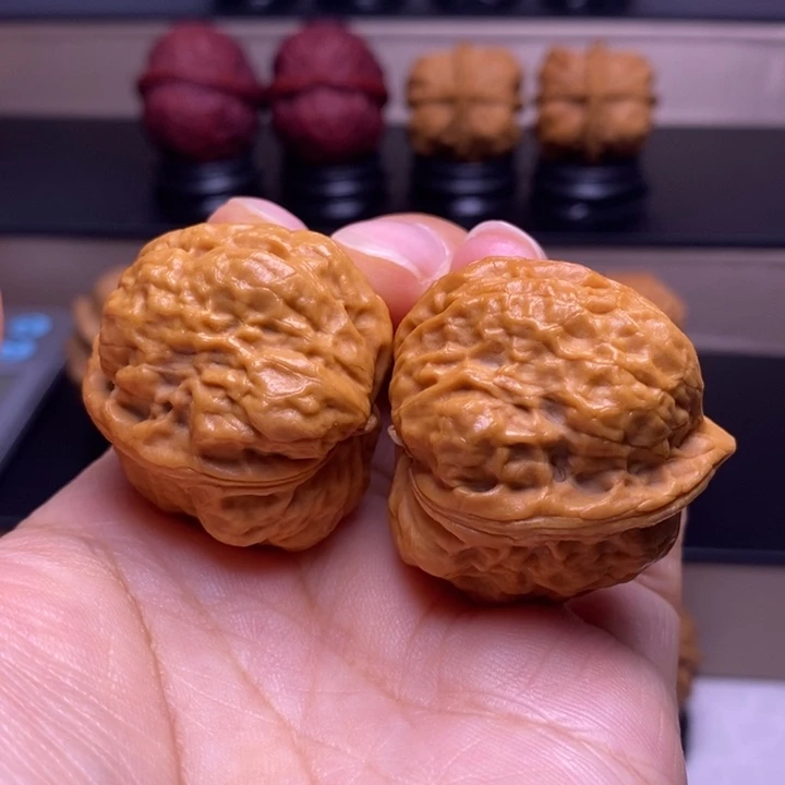 文玩核桃把件卧莲金蟾18