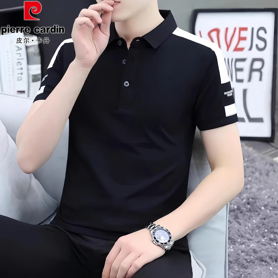 皮尔卡丹夏季男士POLO衫商务休闲翻领短袖t恤衫时尚舒适潮流半袖