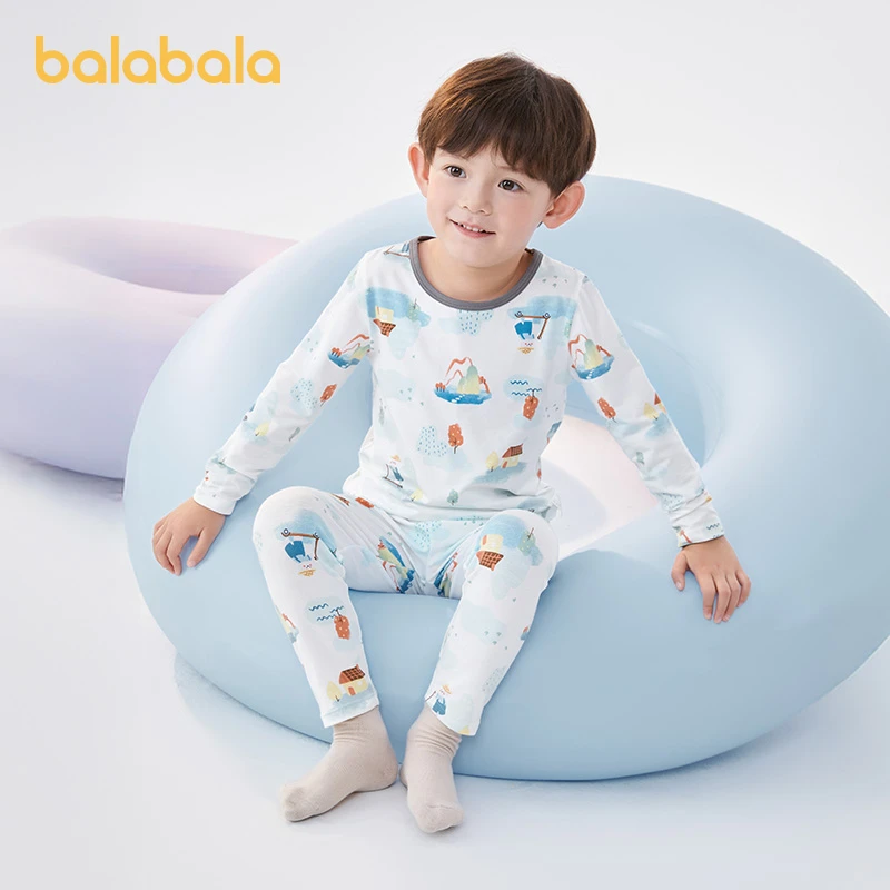 巴拉巴拉宝宝秋衣秋裤套装秋季儿童保暖内衣男童女童睡衣家居服