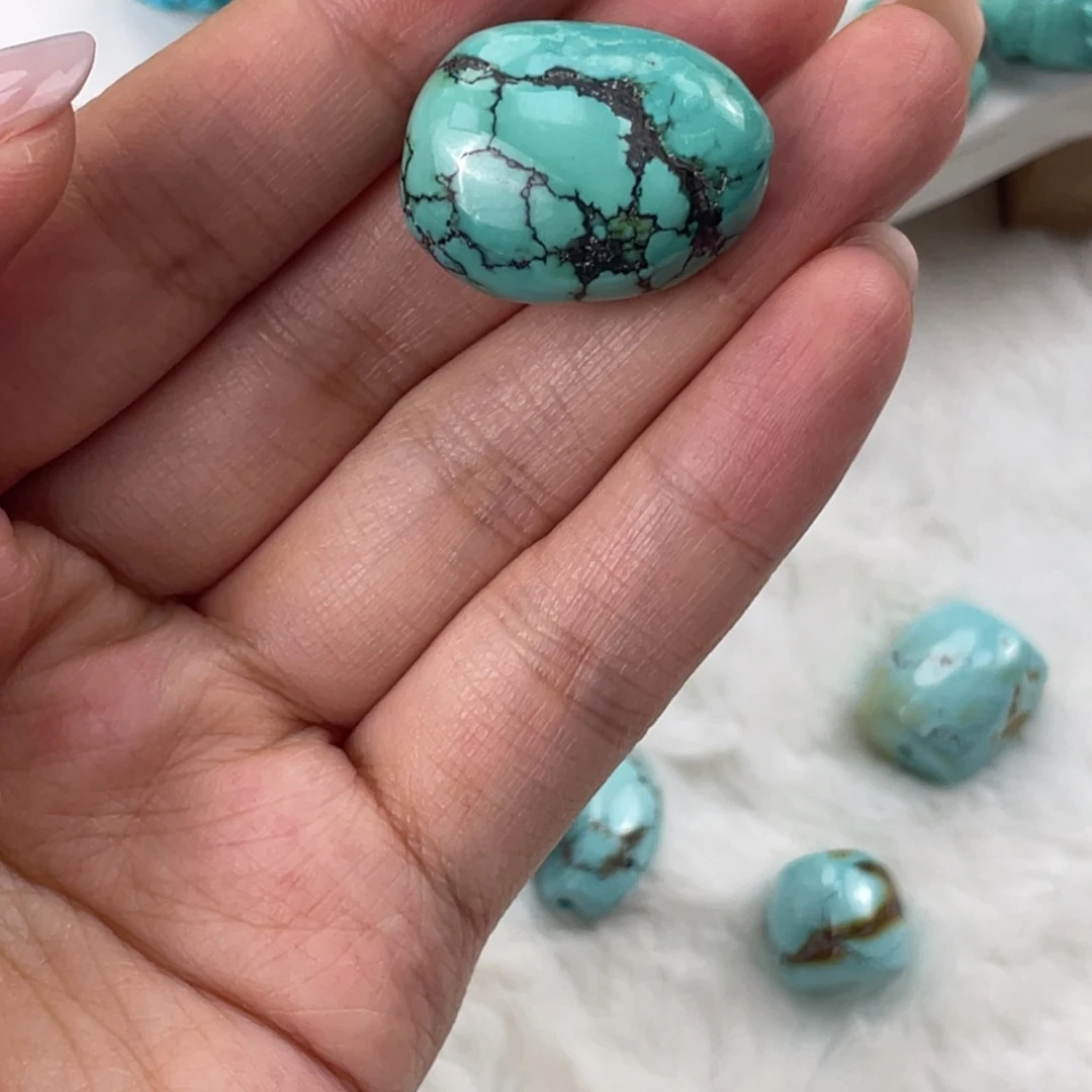 绿松石未镶嵌桶珠