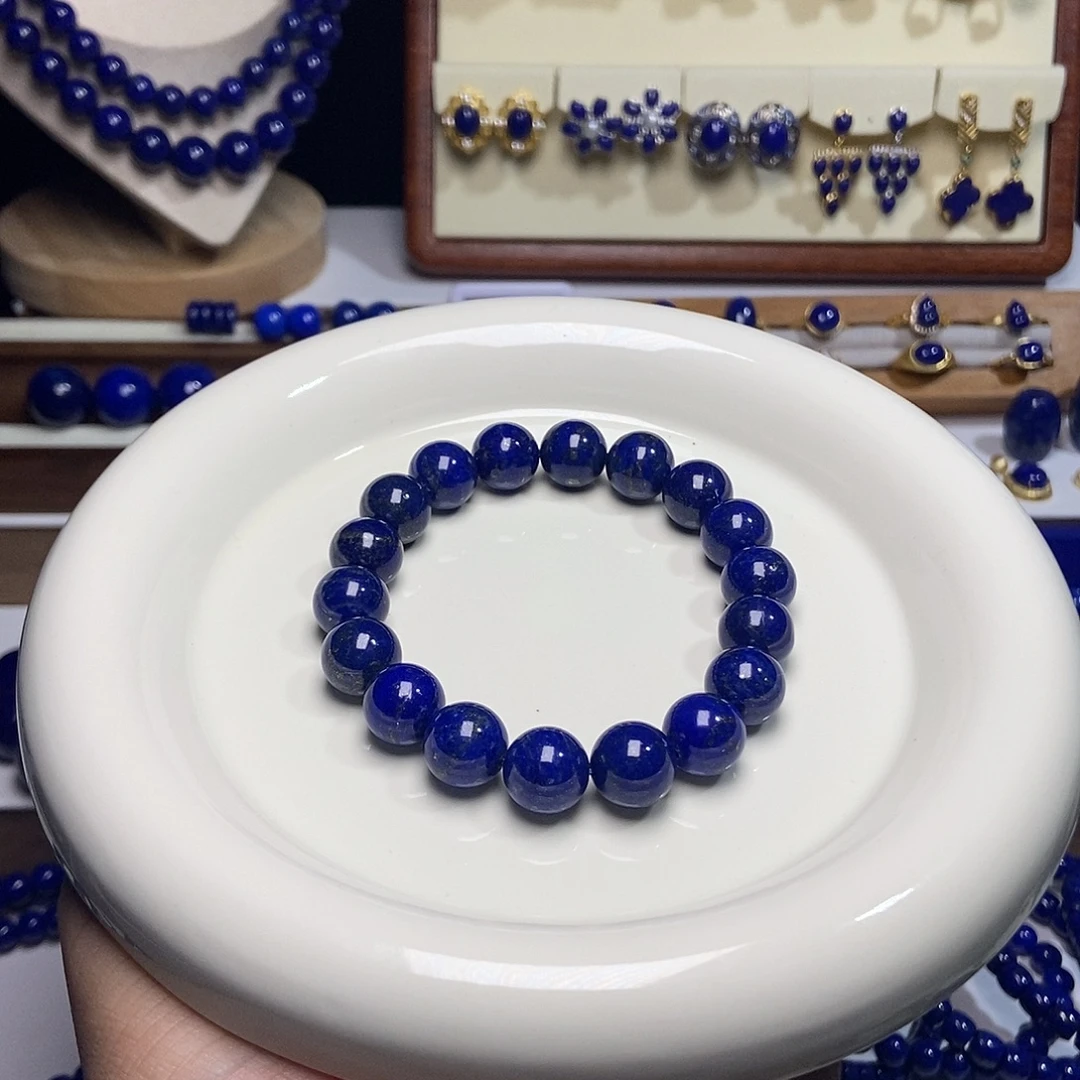 青金石未镶嵌放漏 天然 精品 手串11+