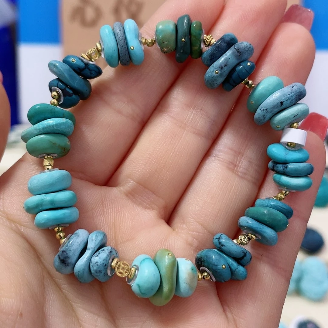 绿松石珠宝奇石18K金镶嵌