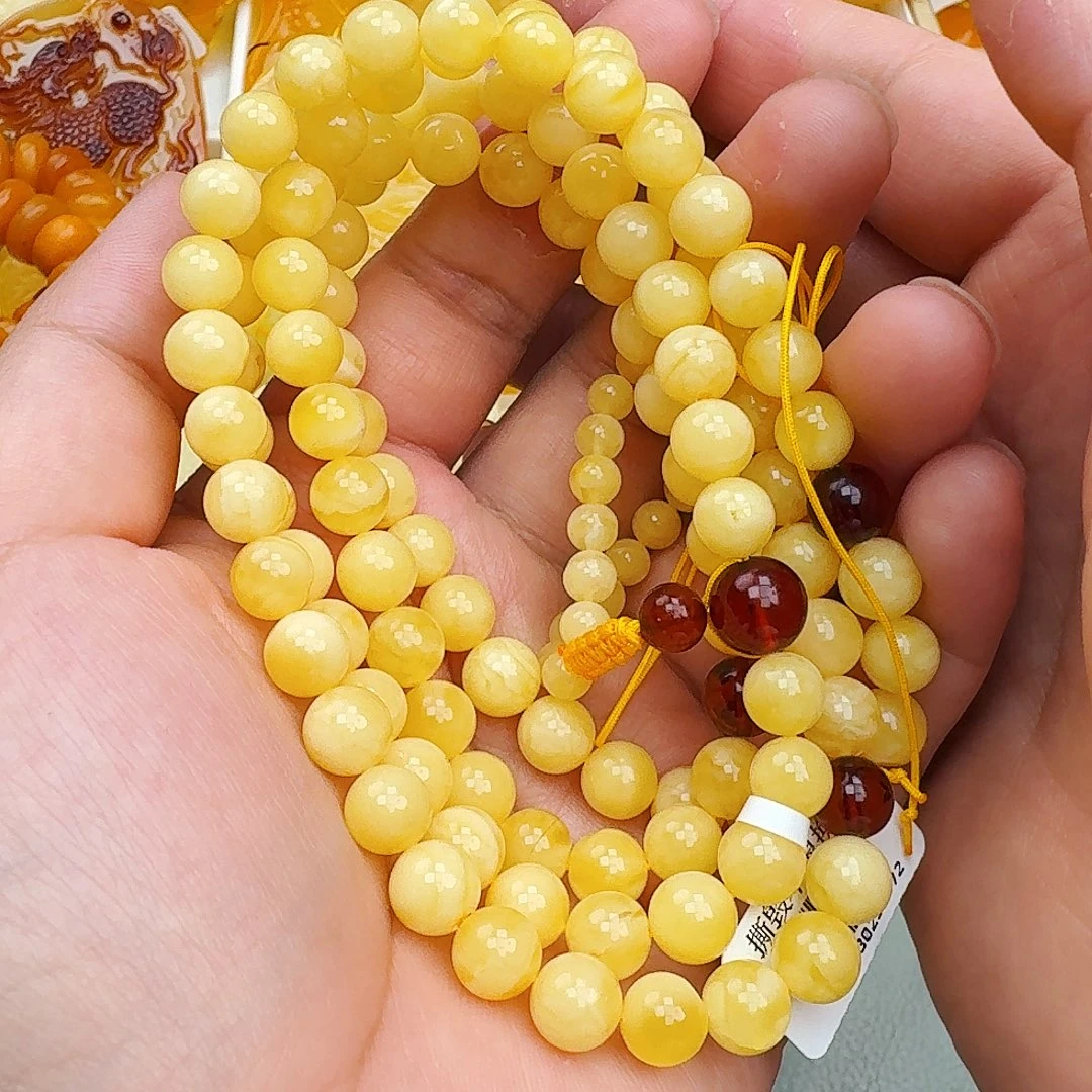 鸣***宝蜜蜡未镶嵌颈饰天然保真假一赔十2