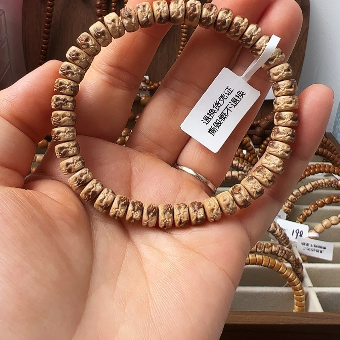 紫金鼠手串紫金鼠鼠尖纯肉精工雕刻鬼脸三花手串7.6*4.6mm