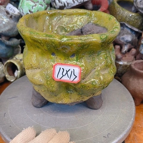 粗陶花盆手工花盆制作就这样