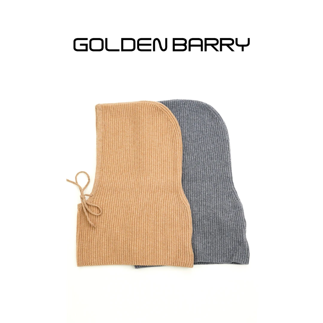 GOLDENBARRY【年终孤品】615010羊毛连帽抽绳披肩