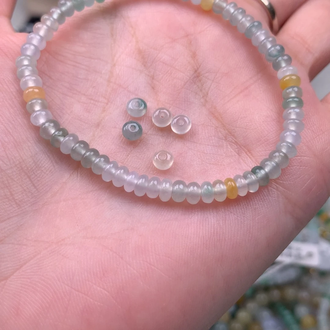 翡翠散珠❤️**鼓珠手串69颗