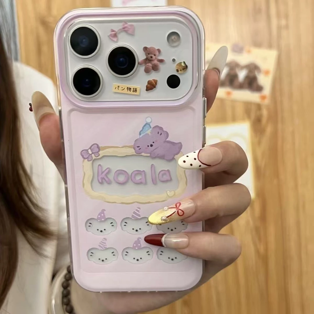 紫色考拉适用iPhone17Promax/17手机壳16苹果15创意14大孔13防摔