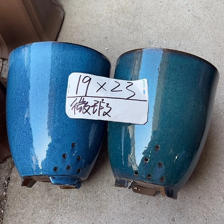 紫砂花盆宜兴紫砂花盆2只