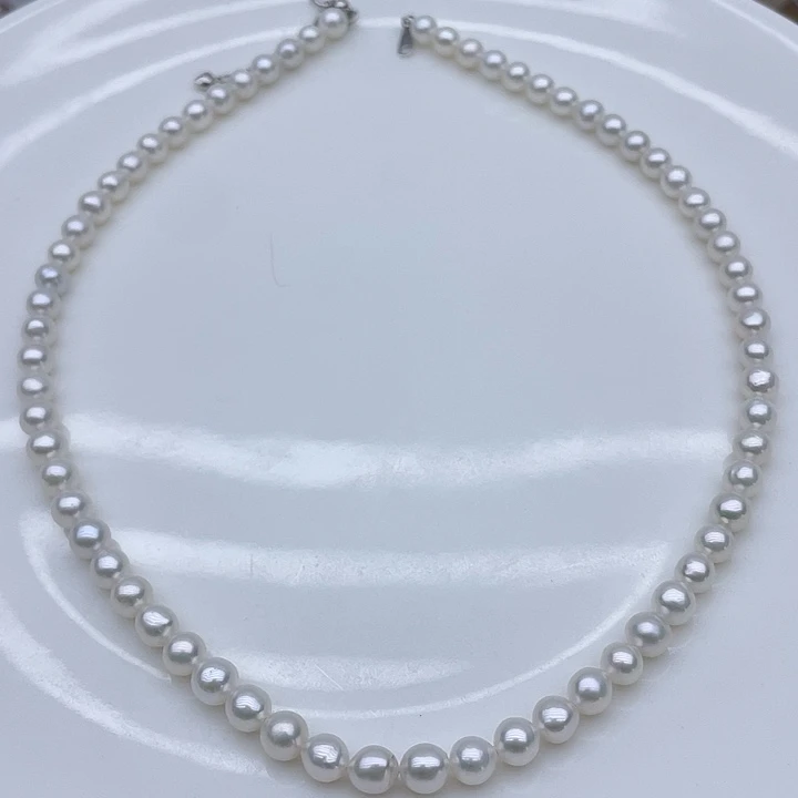颈饰淡水珍珠银S925镶嵌