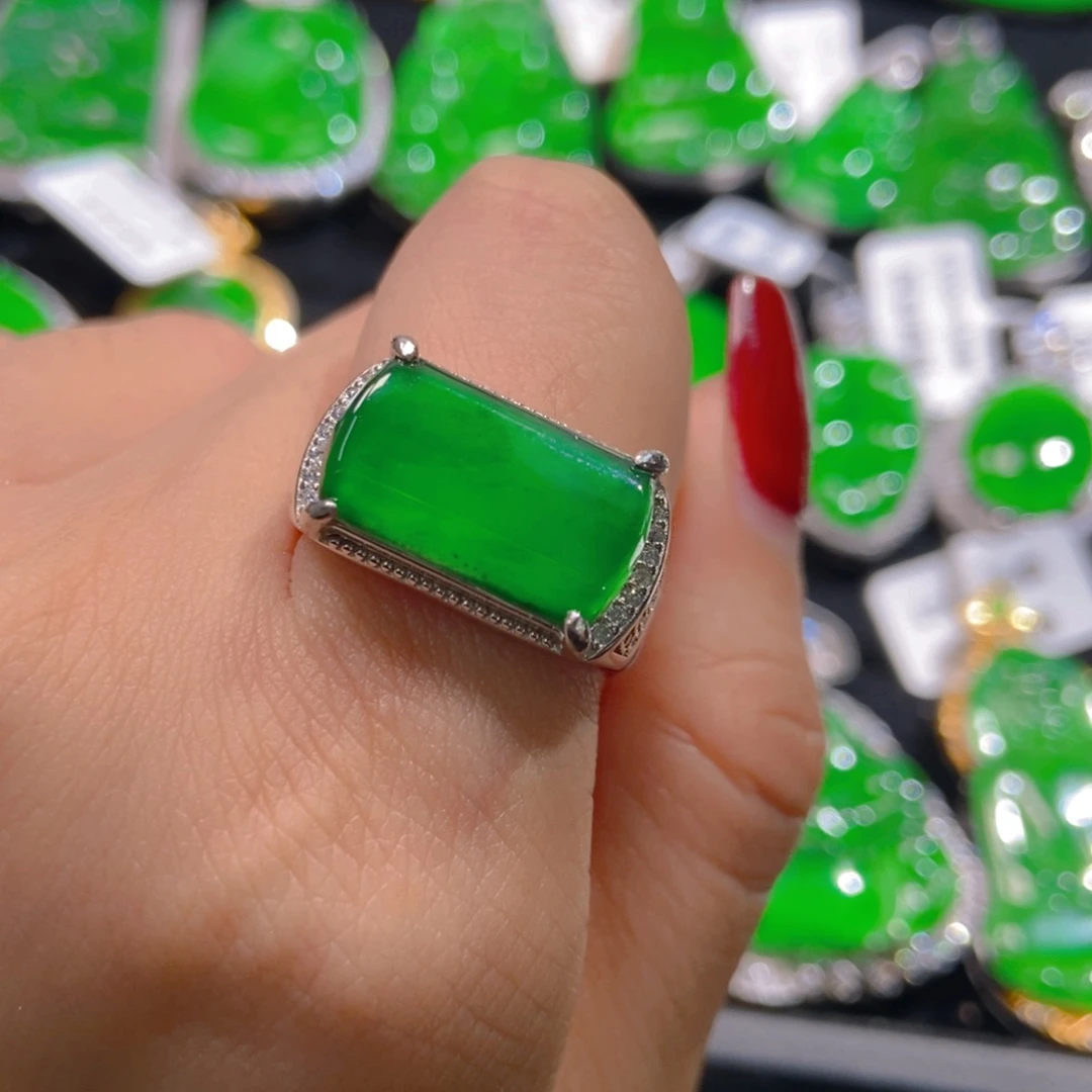 翡翠吊坠(不含链)银S925镶嵌