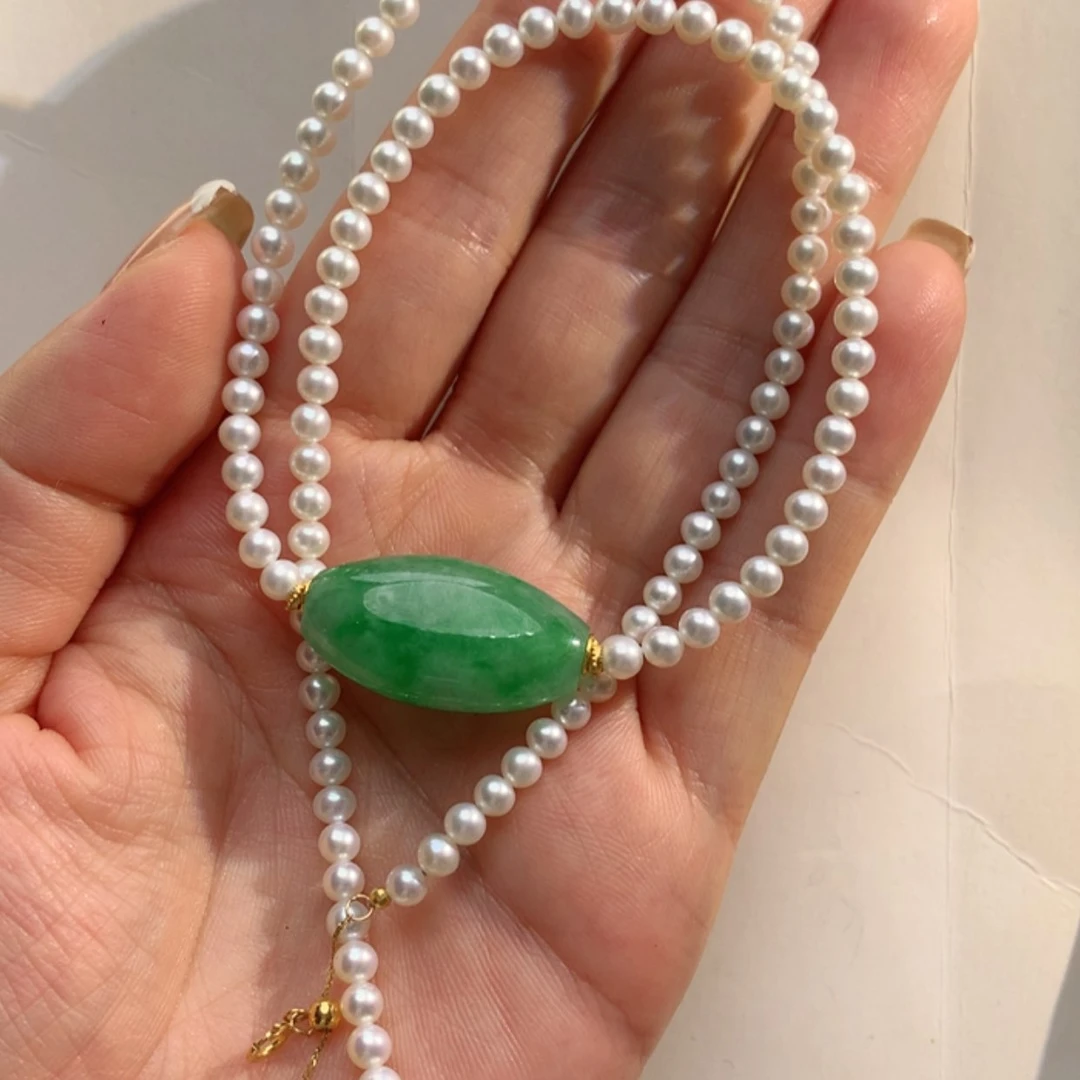 【闪购商品】翡翠颈饰18K金镶嵌翡翠颈饰