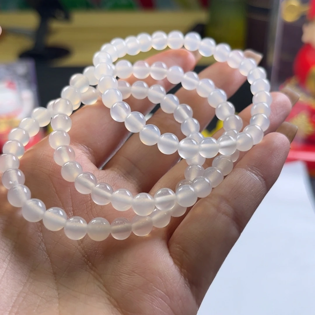 【闪购商品】玛瑙/玉髓手串未镶嵌钢***亮手串