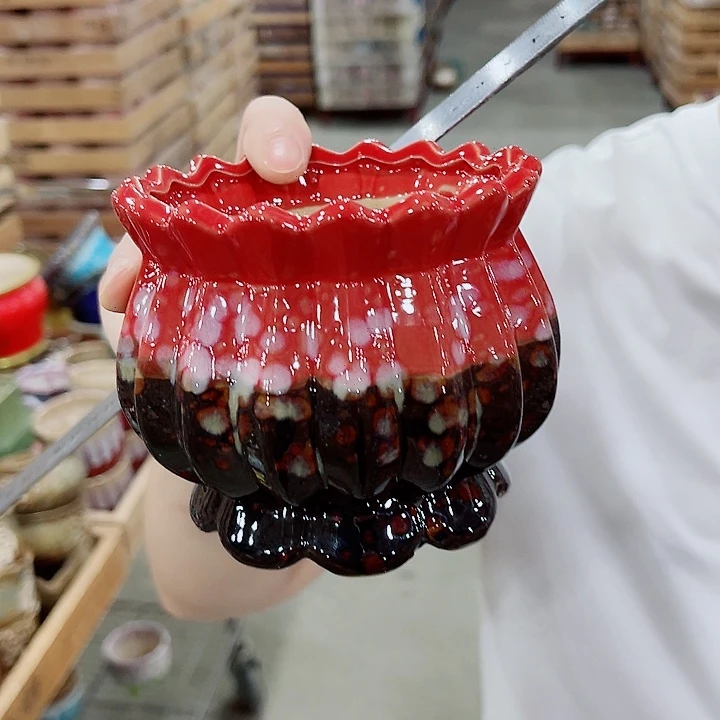 有孔，凑10元包邮陶瓷花盆发货！