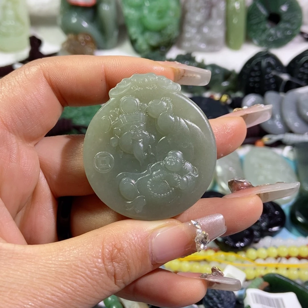 和田玉珠宝半成品未镶嵌嘉***哥