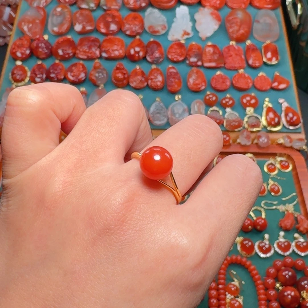 南红玛瑙南红银S925镶嵌