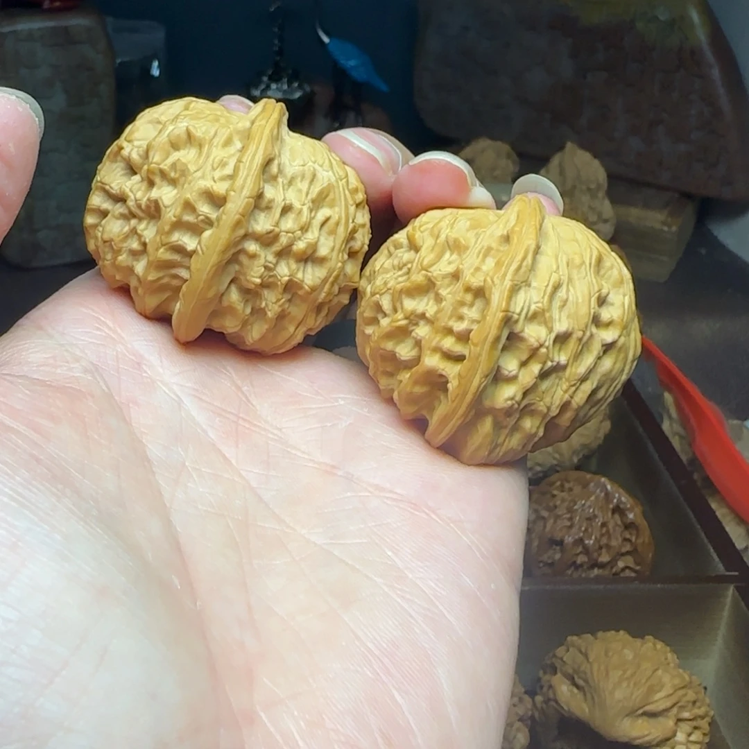 把件桃核白狮子（半壁江山）