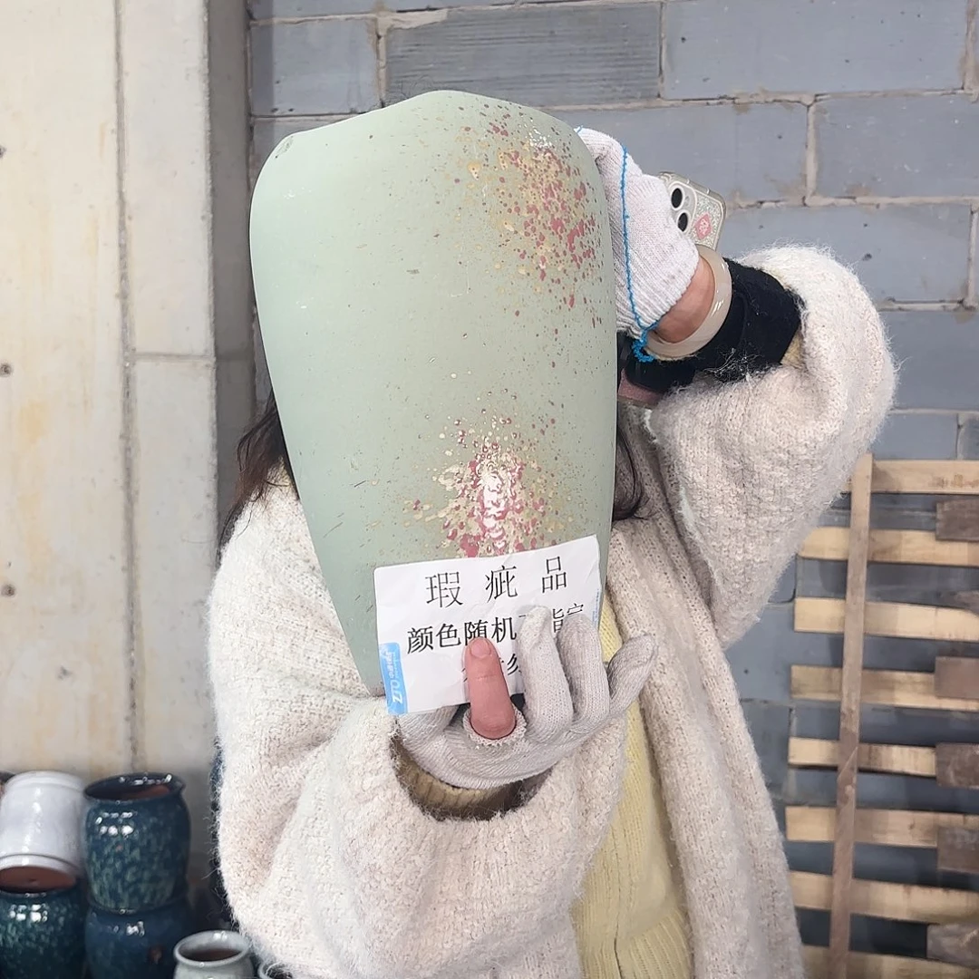 瑕疵一个高31/17红陶