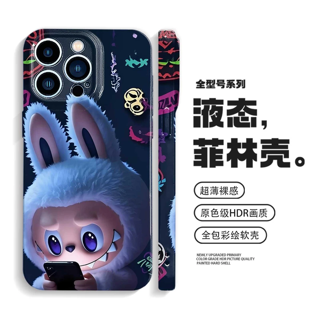 适用可爱卡通高级感拉布布iPhone16promax苹果14小米15华为手机壳