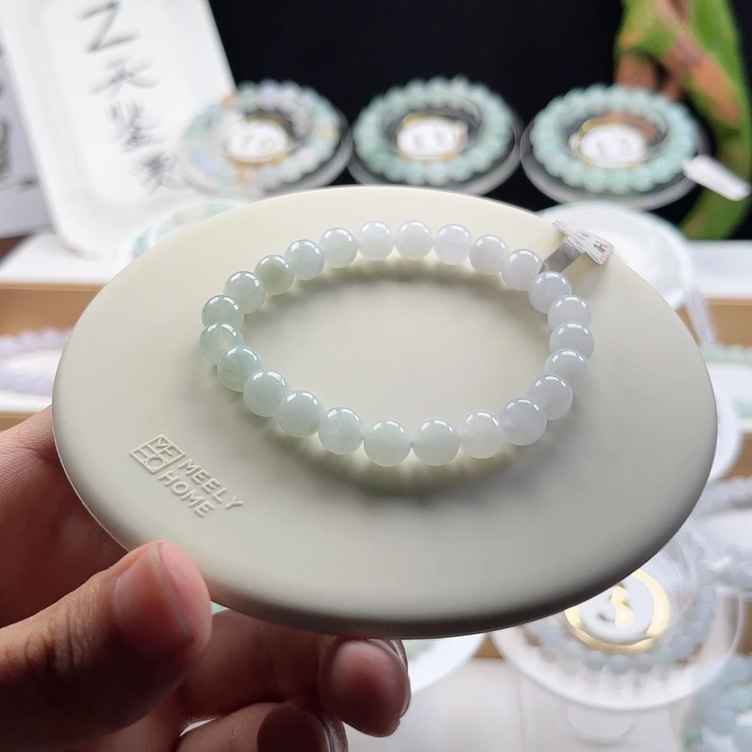 翡翠未镶嵌手链卡7.6