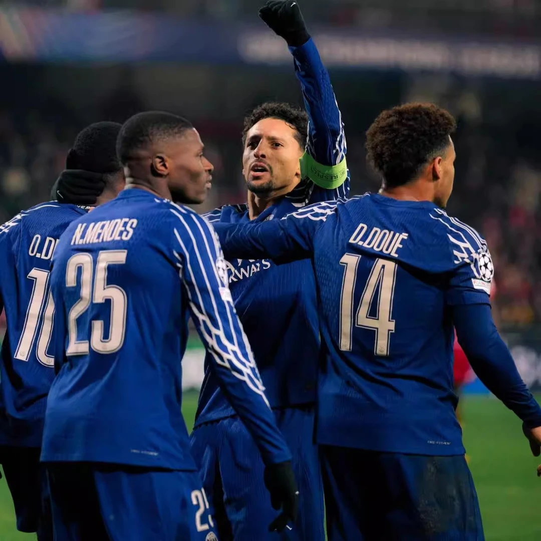 新款大巴黎圣日尔曼球衣欧冠第四客场球迷版金彭贝莱李刚仁哈基米