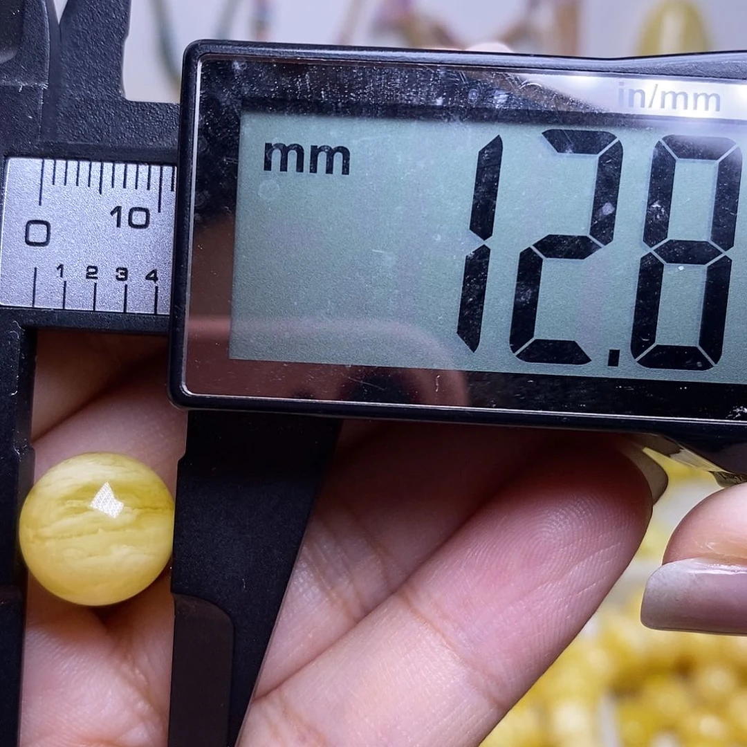 裸石琥珀未镶嵌蜜蜡圆珠