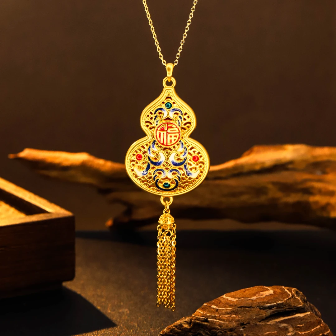 【晓韵专享】 足金999投资金 水贝青花福字葫芦宫廷 HJD984