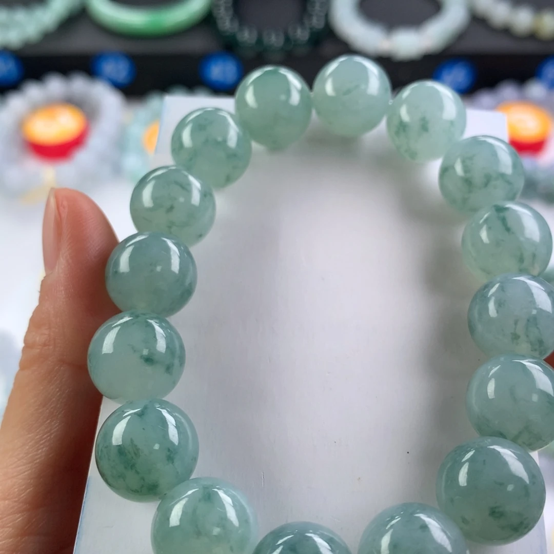 翡翠未镶嵌手链卡13.6