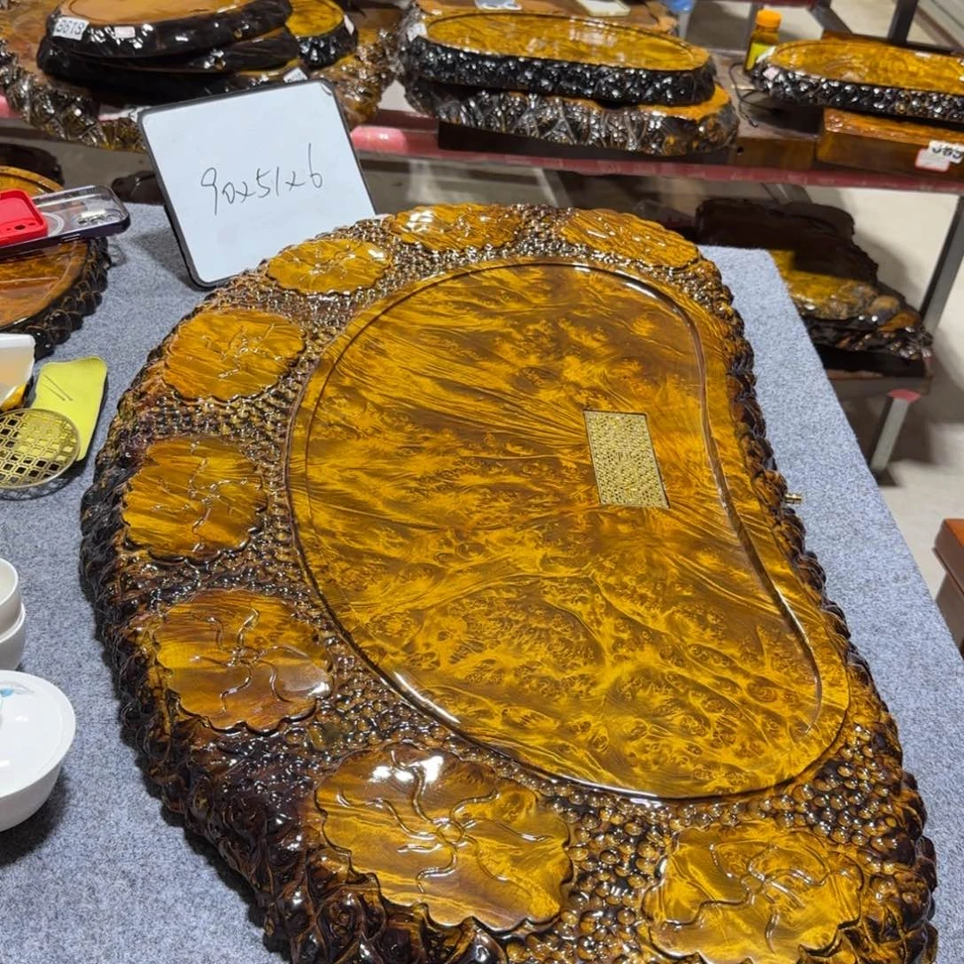 楠木黄金樟茶盘长90宽51厚6