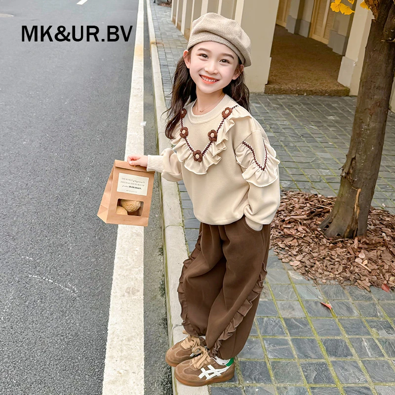 女童卫衣套装春秋2025新款儿童韩版休闲宝宝潮酷痞帅童装