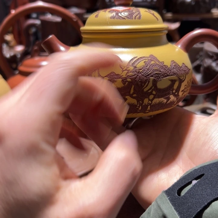 茶壶紫砂紫砂壶收藏起来了！