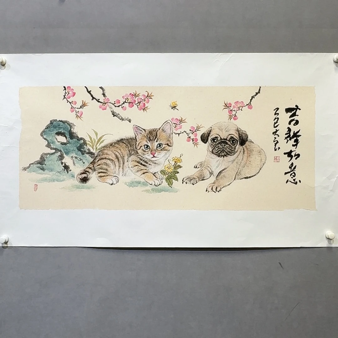 国画亲笔手绘放心去藏