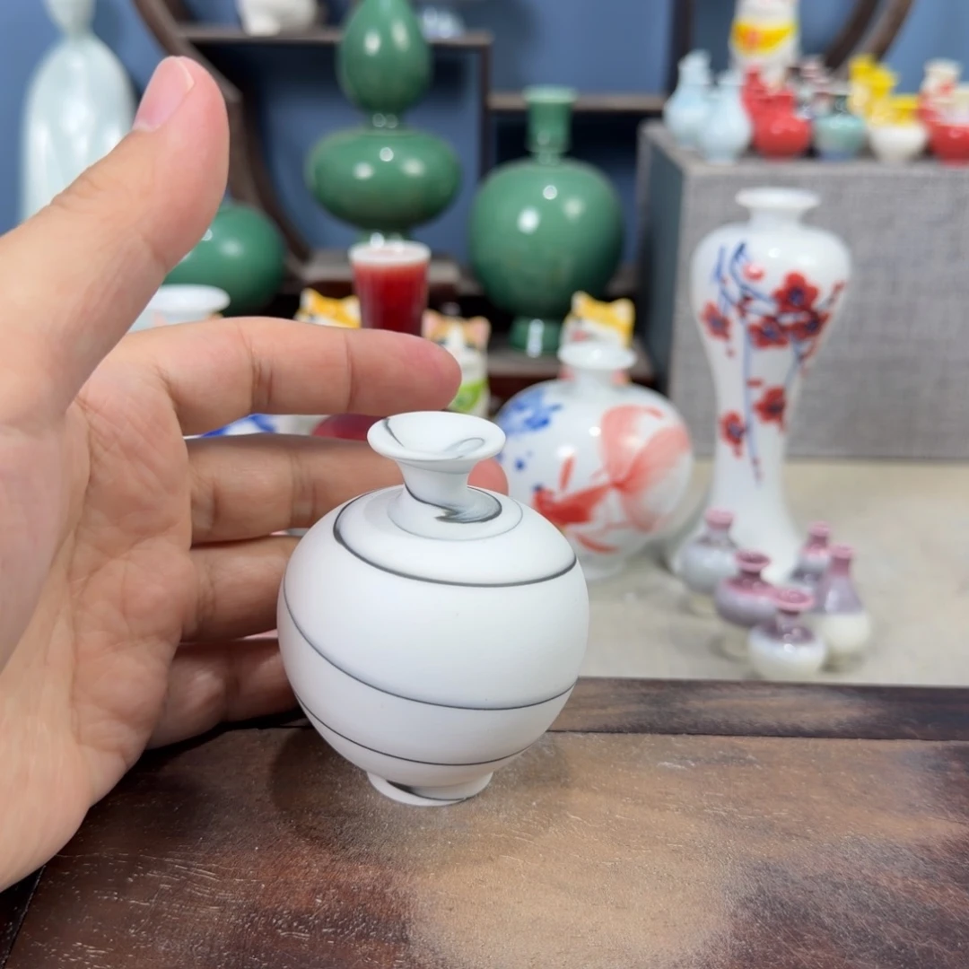 陶瓷手工小花器摆件