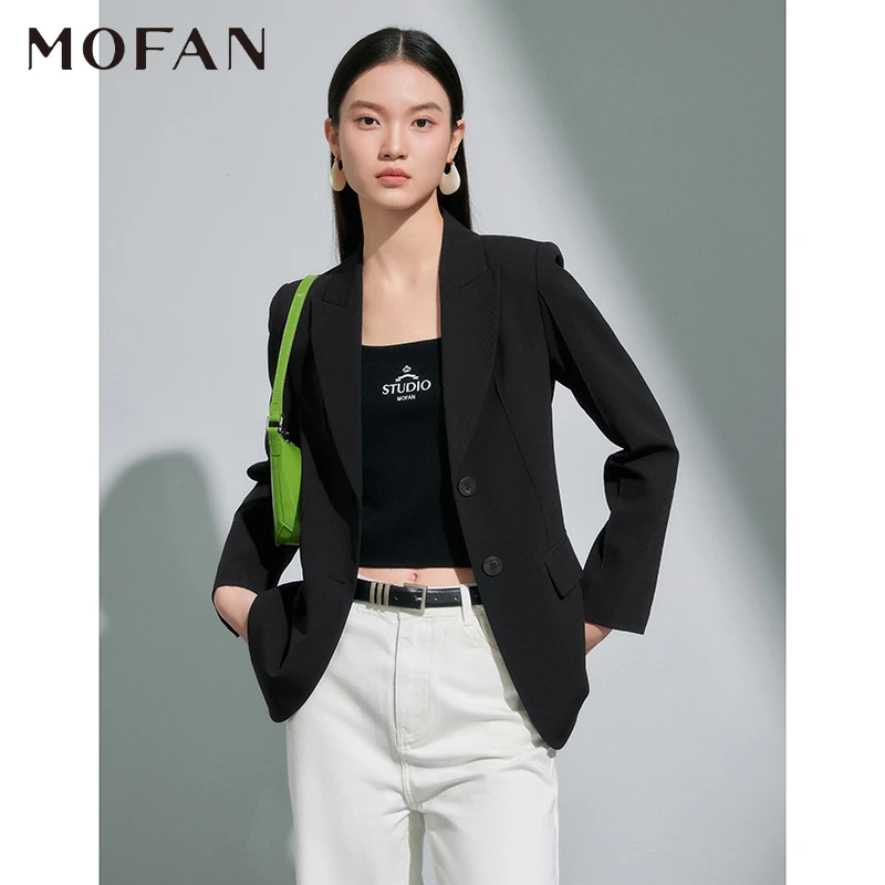 【小余专属】MOFAN摩凡春新款黑色西装MAU374504